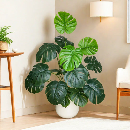 plante monstera artificielle réaliste pour décoration intérieure
