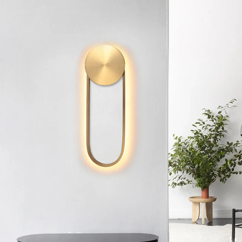 Applique murale ronde design dorée ou noir - vue 4 sur 7