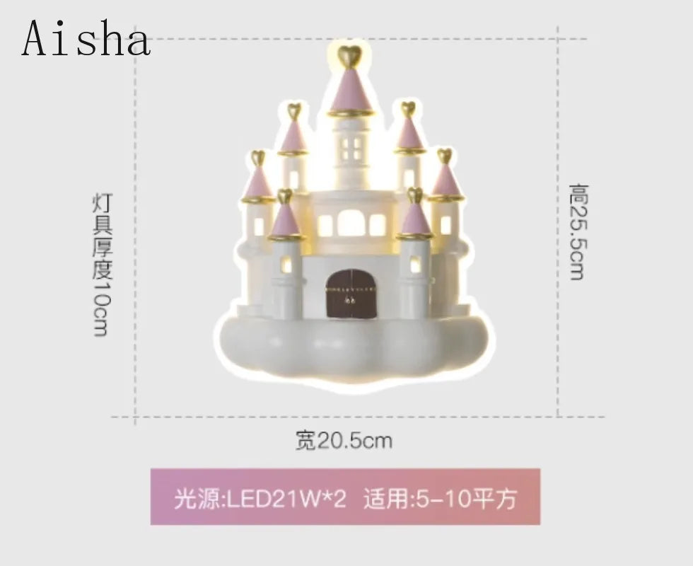 lampe de chevet princesse château pour enfant design créatif et protecteur - vue 7 sur 7
