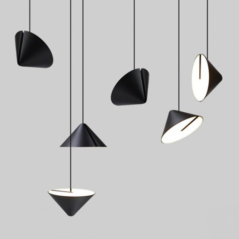 Suspension design led cône en métal moderne nordique intérieur