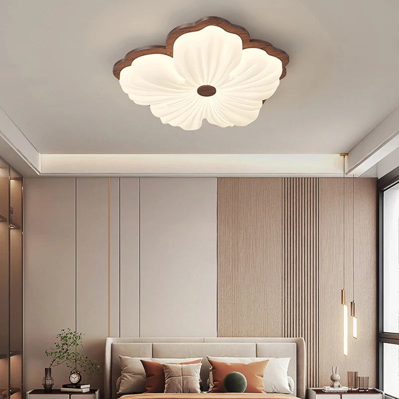 plafonnier moderne à fleurs en bois pour décoration intérieure - vue 4 sur 13