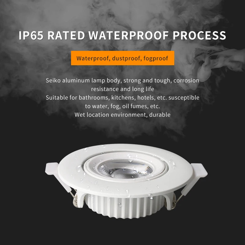 Spot lumineux LED encastrable rond pour salle de bain - vue 4 sur 9