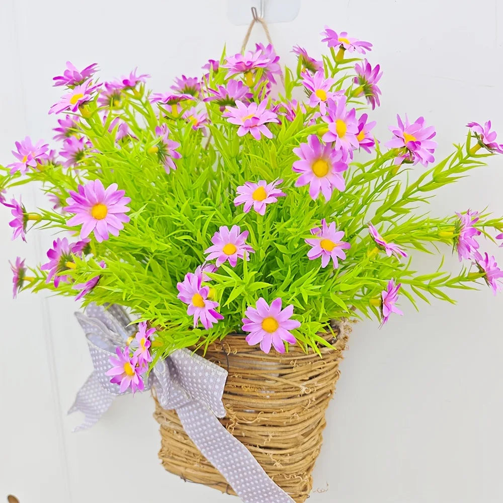 panier de fleurs artificielles couronne de printemps pour décoration de Pâques - vue 6 sur 10