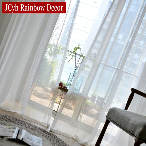 Voilage moderne transparent pour salon chambre fenêtre léger