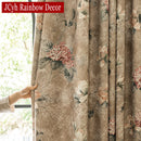 Rideau occultant floral style chinois traditionnel salon chambre