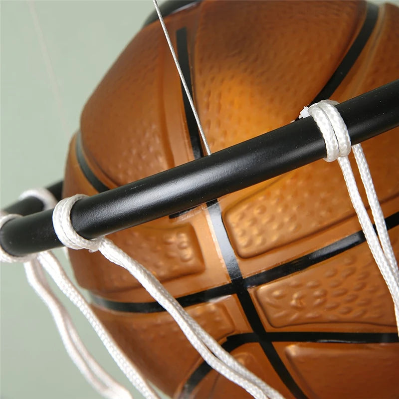 suspension modernes en forme de basket-ball led - vue 5 sur 8