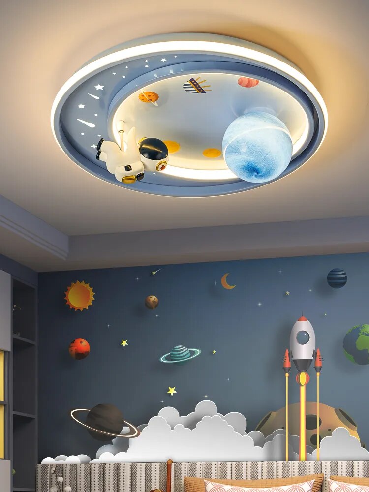 Plafonnier dessin Astros planète ventouse