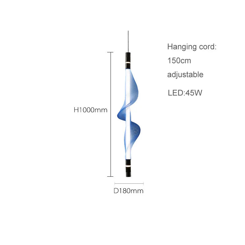 lustre design led acrylique tendance éclairage moderne 2024 - vue 16 sur 18