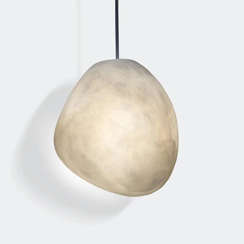 Suspension led en gypse flocon de neige avec texture marbre