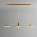 suspension en laiton et noyer design nordique luxueux