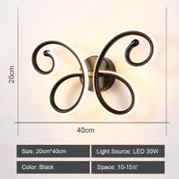 Applique murale LED papillon nordique