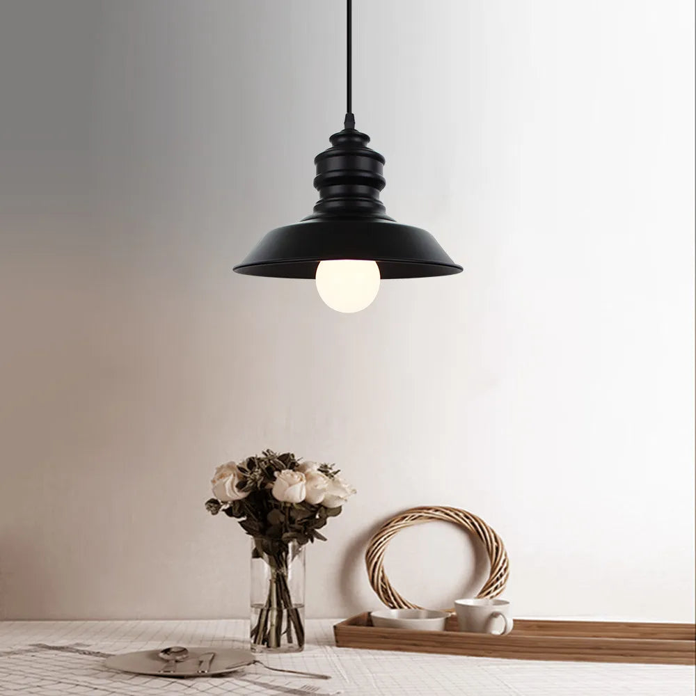lampe led suspendue rétro en fer décoratif d'intérieur idéal loft - vue 5 sur 7
