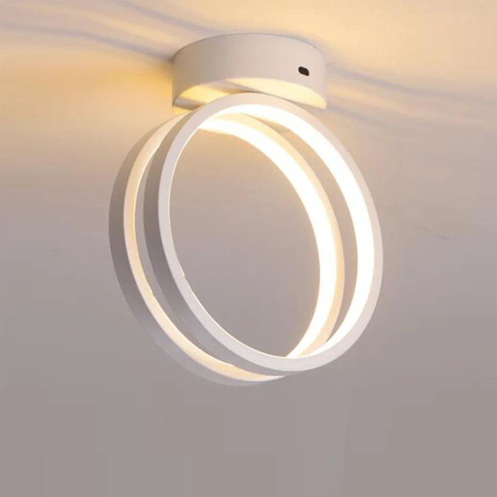 Plafonnier rond intérieur éclairage LED décor - vue 4 sur 8