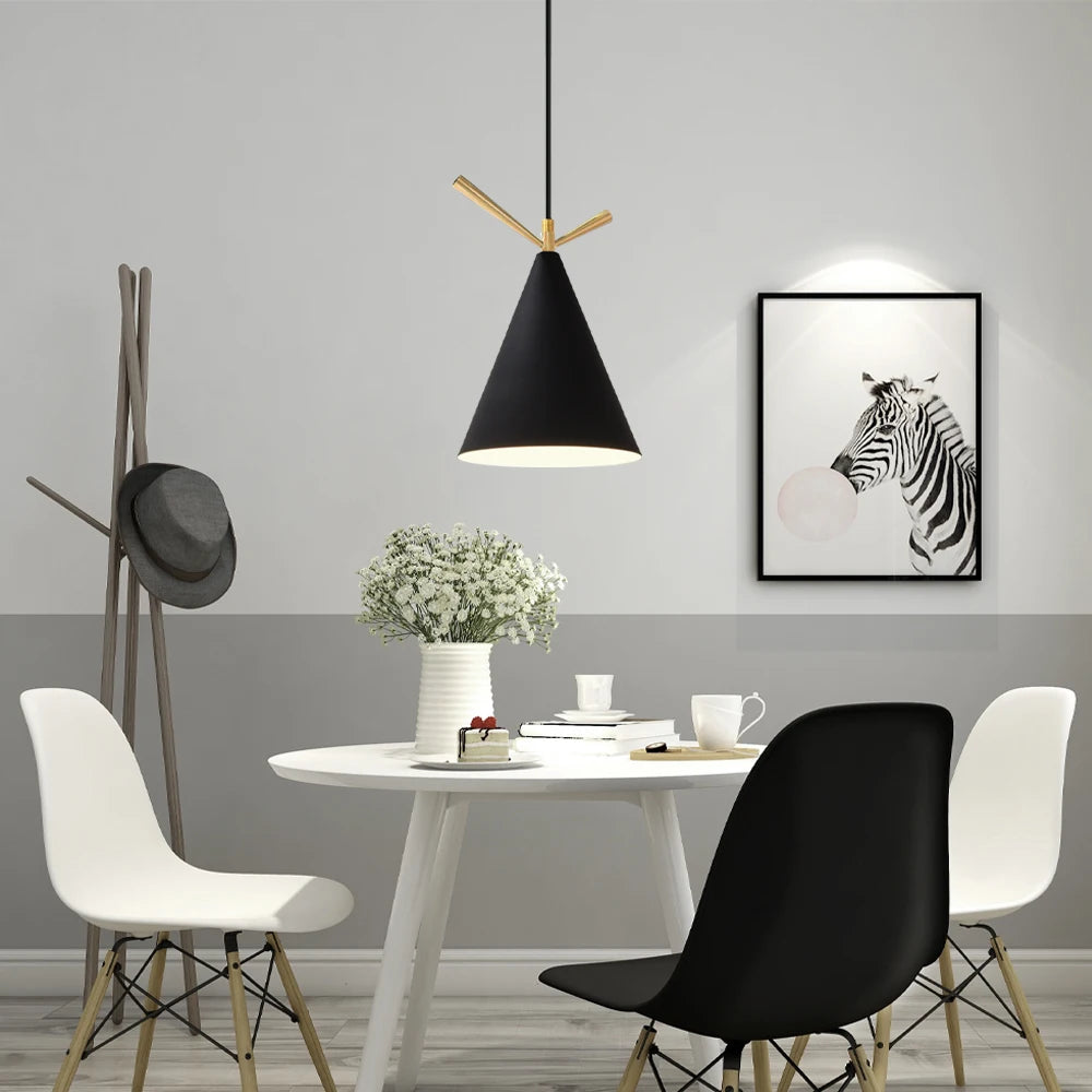 lustre LED rétro suspendu cuisine - vue 4 sur 8