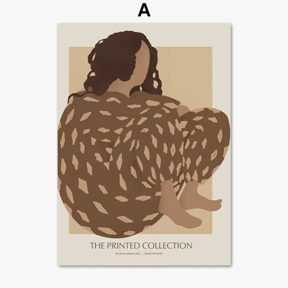 affiche abstraite inspirée de picasso et matisse pour décoration murale