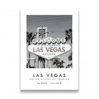 affiche de photographie en noir et blanc de rome et las vegas
