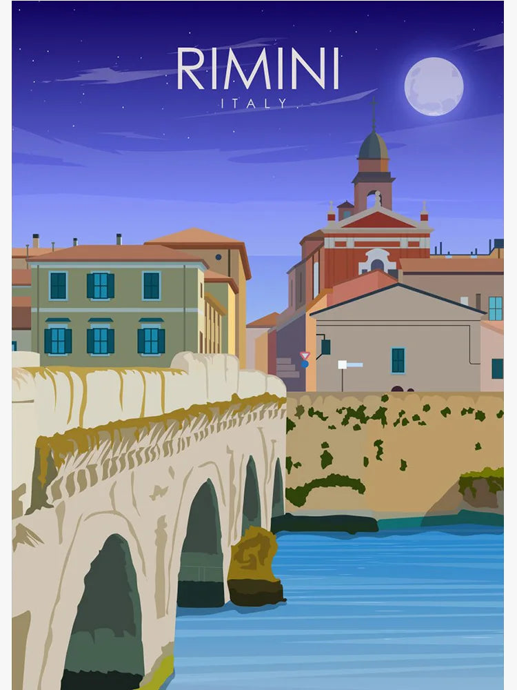 Affiche de voyage art mural du caire naples madère rimini
