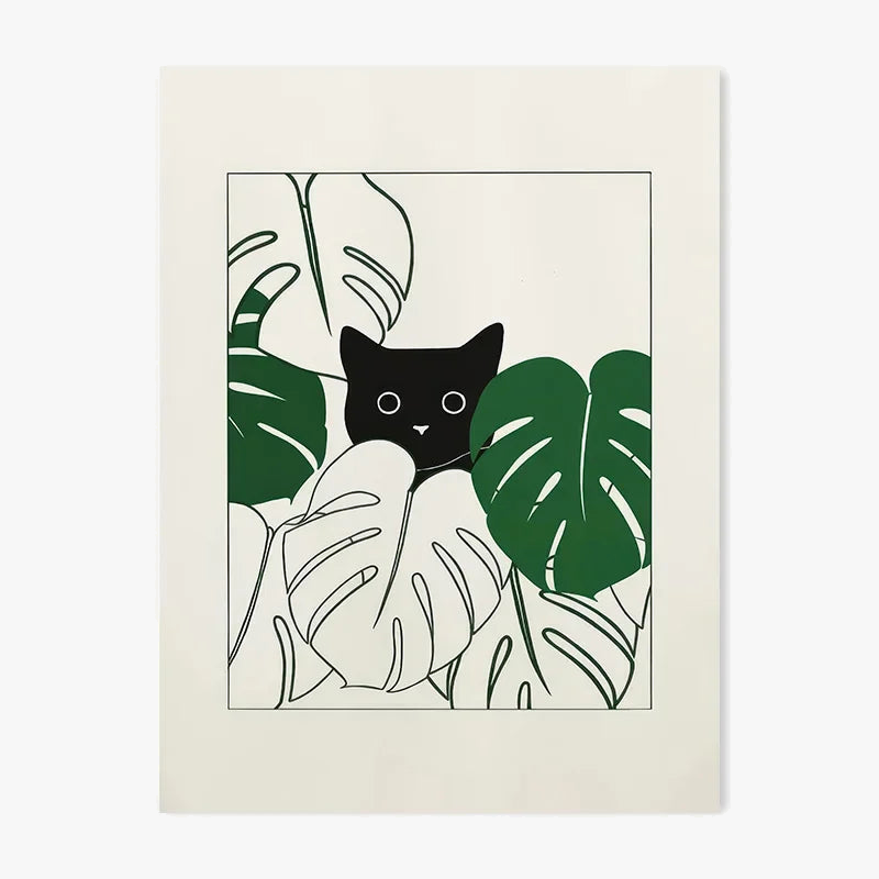 affiche mignonne de créature en art moderne minimaliste décoratif