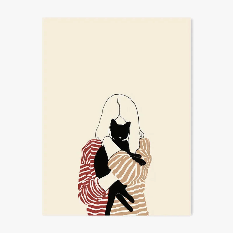 affiche mignonne de créature en art moderne minimaliste décoratif
