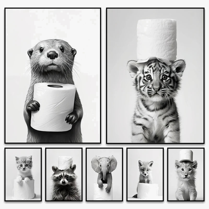affiche-murale-animaux-mignons-loutre-chat-tigre-toile-d-corative-0.png