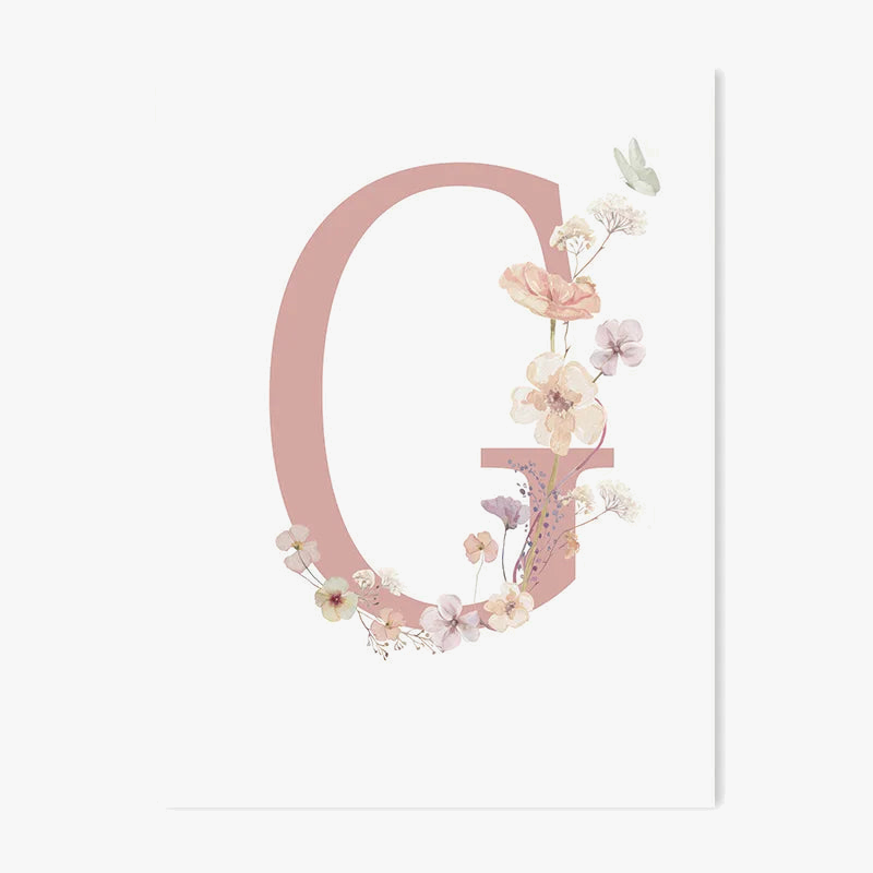 affiche personnalisée fleur sauvage décoration murale pour bébé fille