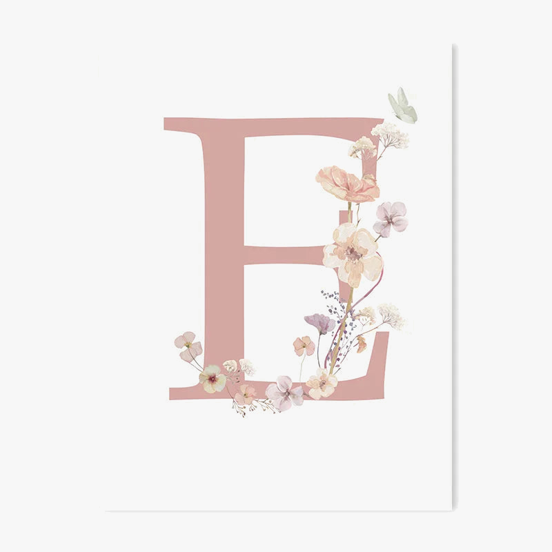 affiche photo personnalisée fleur sauvage pour chambre bébé
