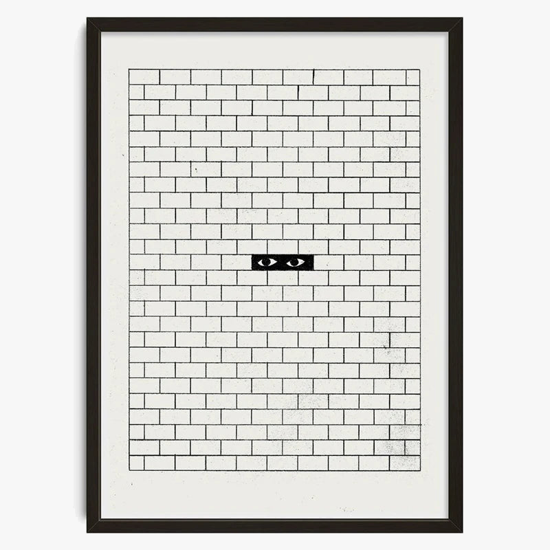 affiche vintage abstraite labyrinthe mental art mural décoratif
