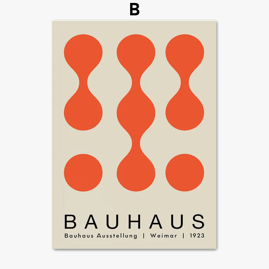 affiches abstraites Bauhaus art mural rétro géométrique décoration intérieure