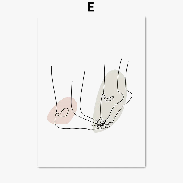 affiches abstraites de couples minimalistes pour décoration intérieure