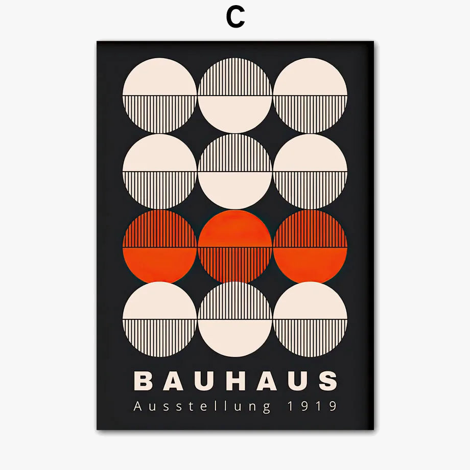 affiches d'art mural géométriques style bauhaus pour décoration moderne
