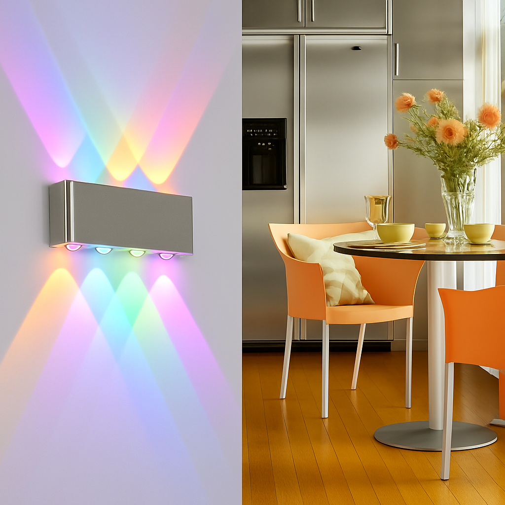 Applique chromé avec LED de couleur Sconce - vue 5 sur 11