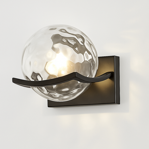 applique led moderne avec abat-jour en verre pour hôtels