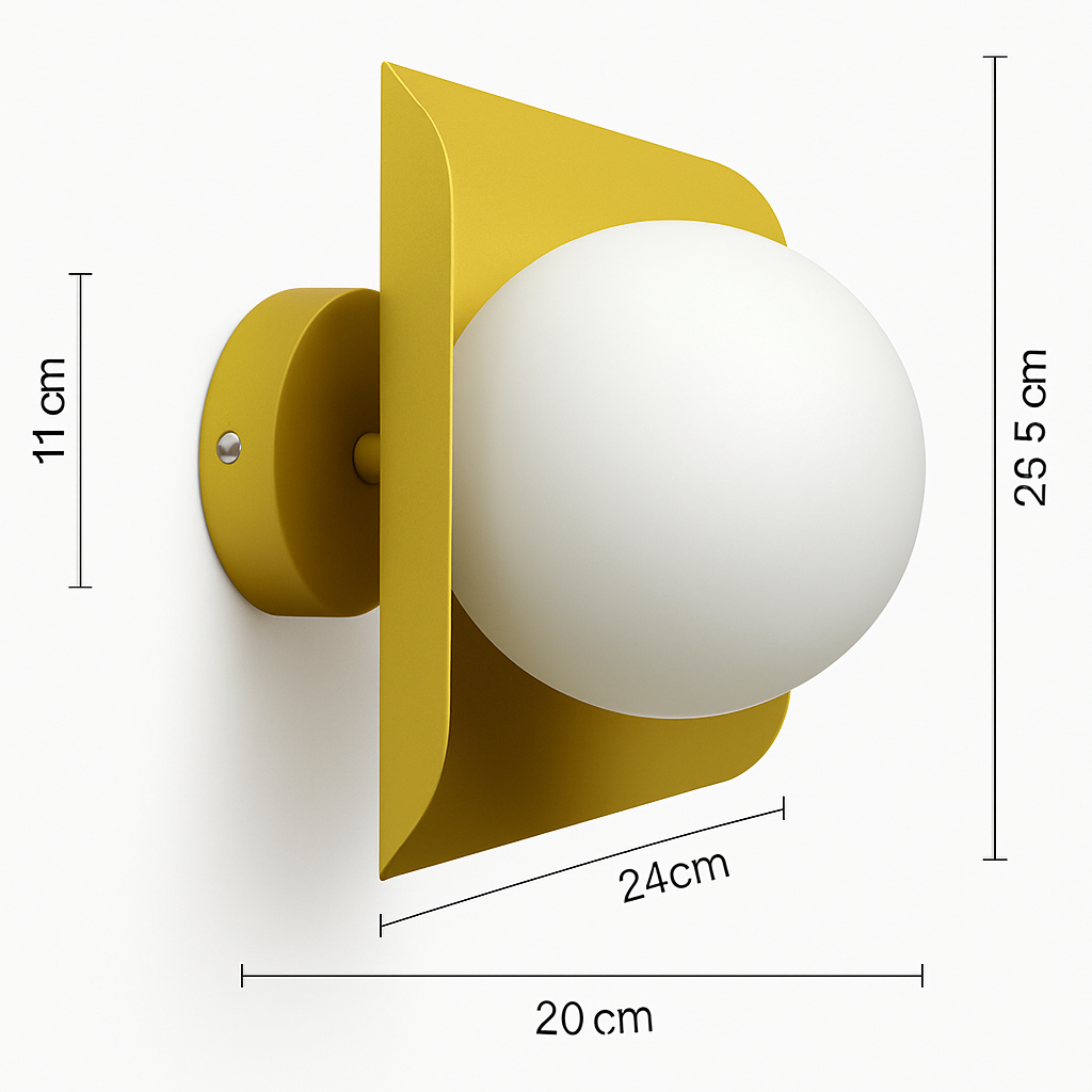 Applique murale avec boule blanche Morden Minimalist à LED (de couleurs) - vue 5 sur 6