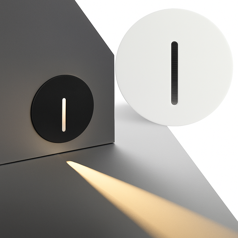 Applique murale avec capteur pir et veilleuse intégrée en aluminium