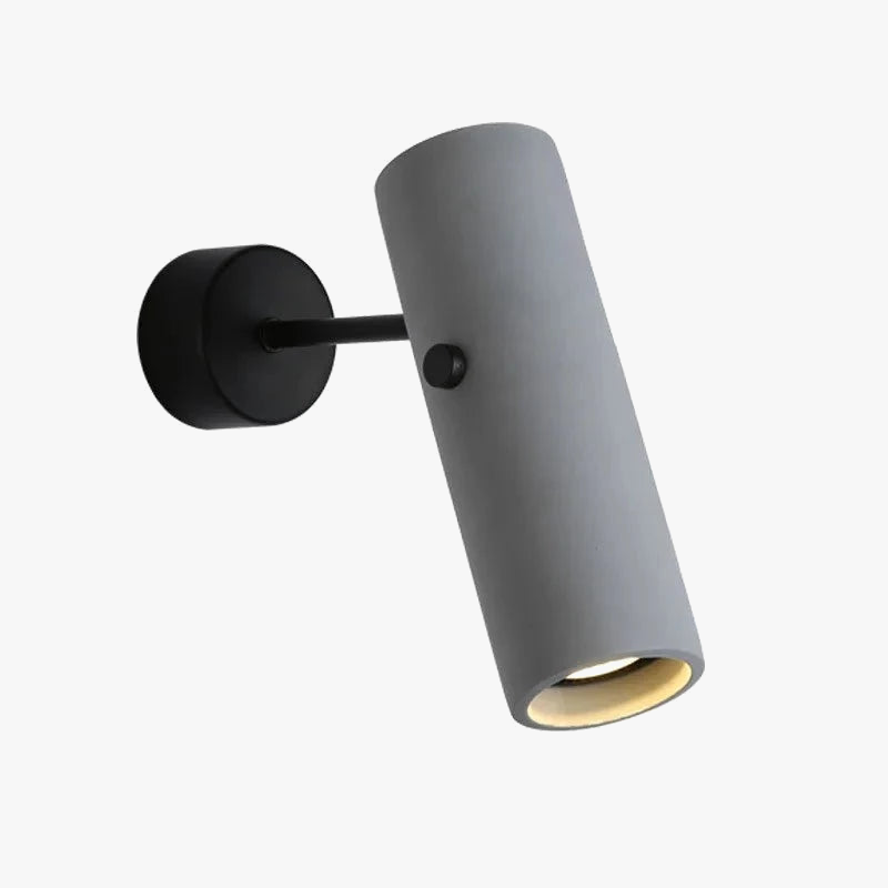 Applique murale avec spot LED réglable gris ciment style industriel