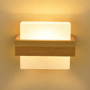 Applique murale bois verre LED nordique chevet maison intérieur