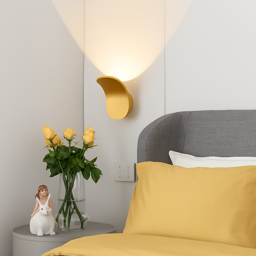 Applique murale design à LED avec abat-jour courbé en métal style Wake - vue 4 sur 16