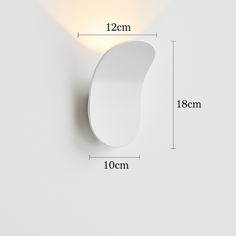 Applique murale design à LED avec abat-jour courbé en métal style Wake