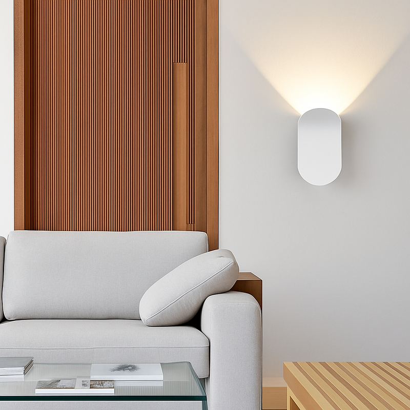 Applique murale design à LED avec abat-jour courbé en métal style Wake