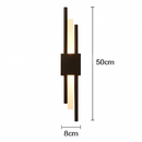 Applique murale design LED avec barre en métal doré Xeres
