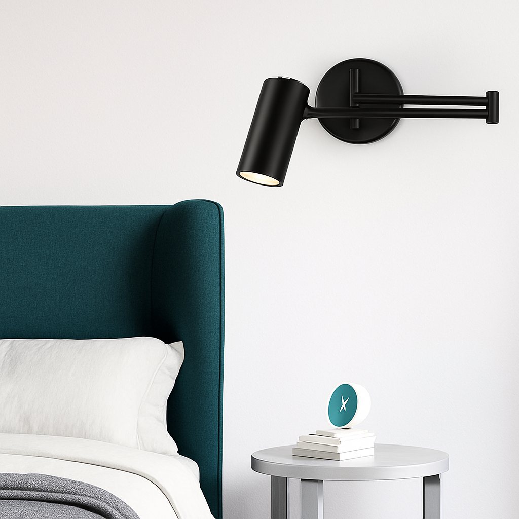 Applique murale design LED avec sport dirigeable en métal doré ou noir Light - vue 5 sur 8
