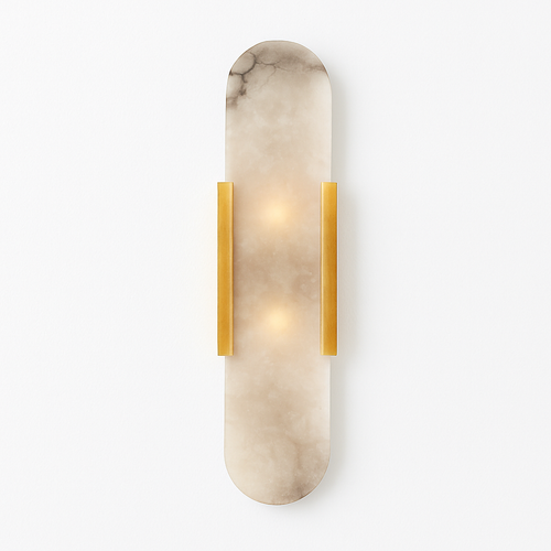 Applique murale design LED en marbre arrondi style Shining