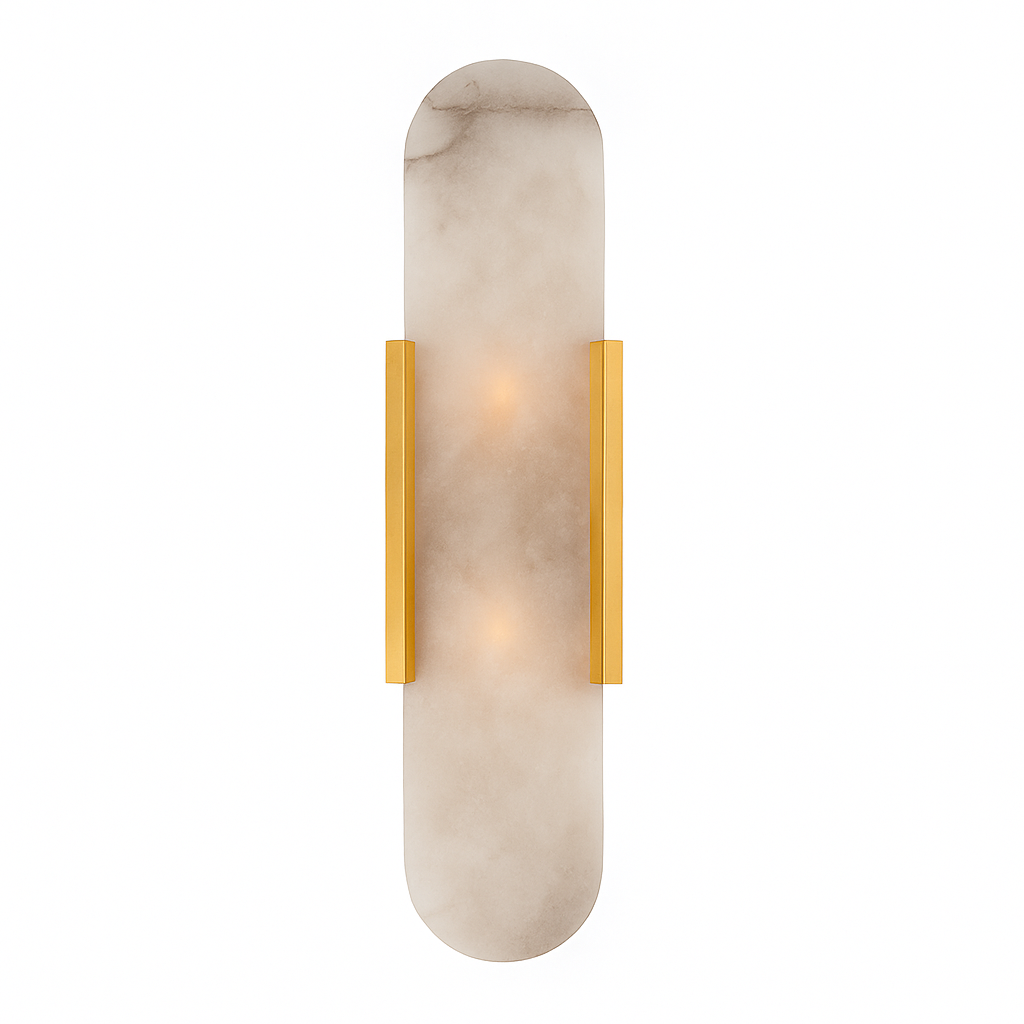 Applique murale design LED en marbre arrondi style Shining - vue 8 sur 8