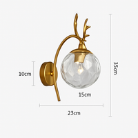 applique murale design moderne en forme de cerf en bois