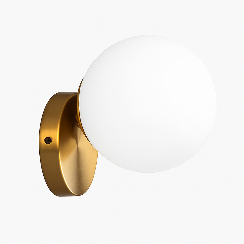 Applique murale doré et boule en verre Frost