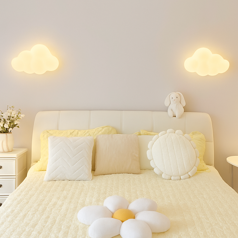 Applique murale en forme de nuage blanc pour chambre d'enfant