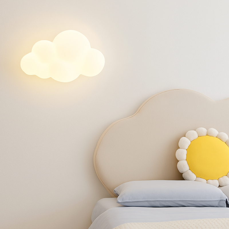 Applique murale en forme de nuage blanc pour chambre d'enfant