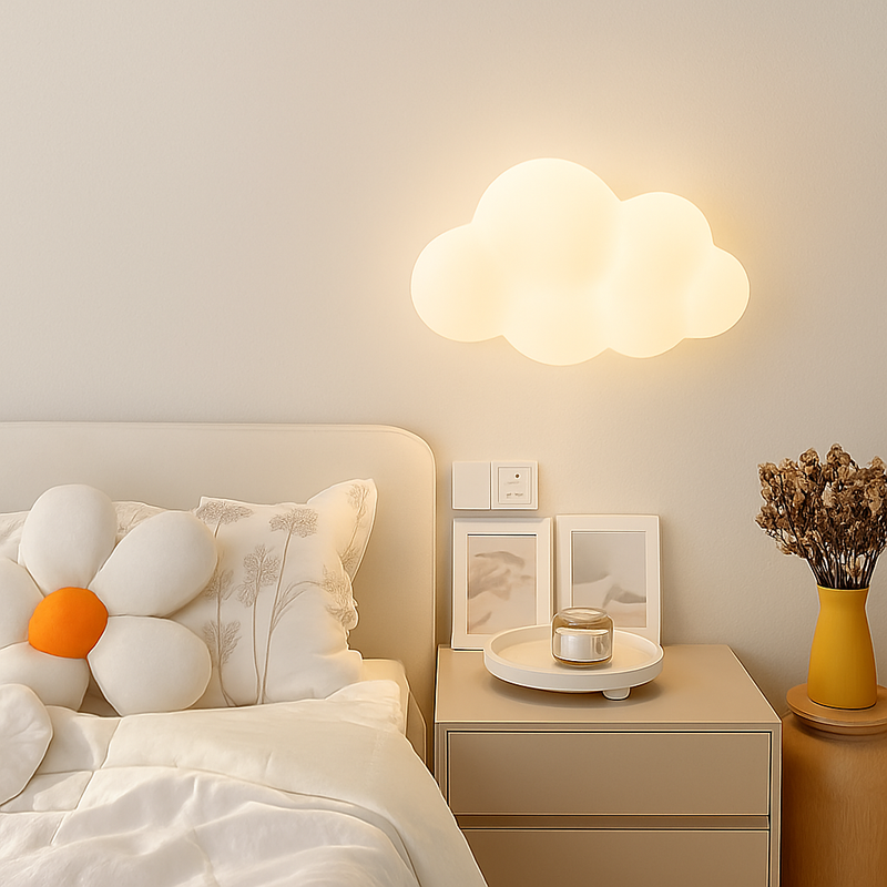 Applique murale en forme de nuage blanc pour chambre d'enfant