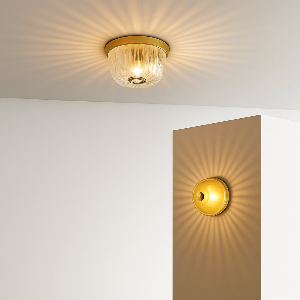 applique murale en verre bauhaus effet décoratif - vue 5 sur 8