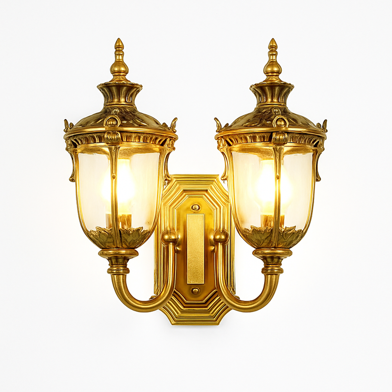 applique murale extérieure étanche double tête style européen rétro